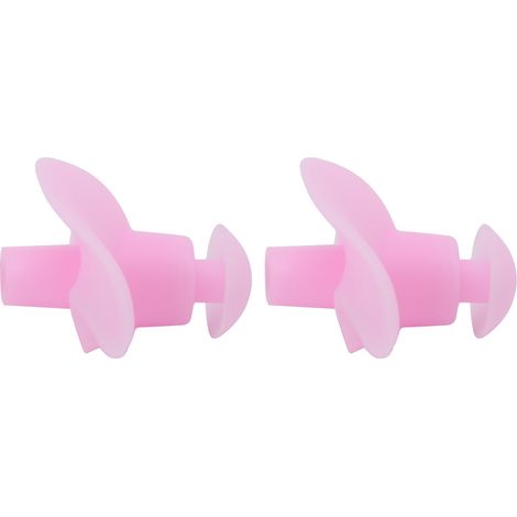 1 Paire de Bouchons d'Oreille Étanches en Silicone Souple pour Natation, Aquagym et Sports Nautiques - Rose (1/5)