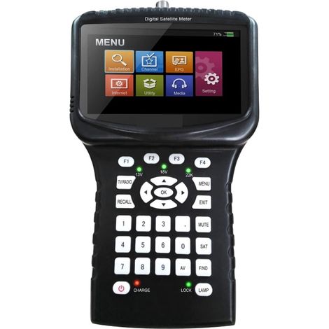Recherche de satellites Détecteur de Satellite DVB-S2 portable SF 620S avec analyseur de spectre de prise en charge LCD 4.3 pouces CS PowerVu caméra de vidéosurveillance Opération simple et rapide (1/5)