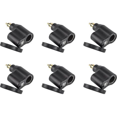 Cargador USB doble para coche, compatible con 6 encendedores de cigarrillos de motocicleta y accesorios para motocicleta.