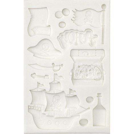 Moules à savon, moules à chocolat et à bonbons, décoration de gâteaux, boîte au trésor de pirate, cadeau à cuire (1/5)