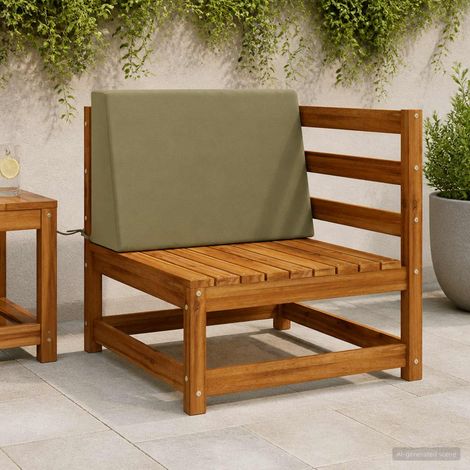 vidaXL Coussin de dossier SOEST 100 % polyester Vert olive (1/5)