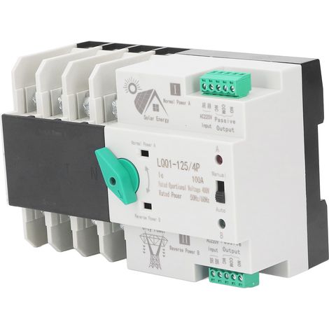 Automatischer Dual-Power-Umschalter 4P Schnellschaltung PV Typ AC400V 100A für Haus und Fabrik (1/5)