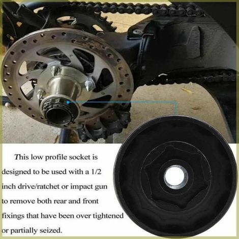Cocosity Outil de douille d'écrou de roue Outil de Retrait D'écrou de Roue en Acier allié pour 1098 1198 1199 moto coffret (1/5)