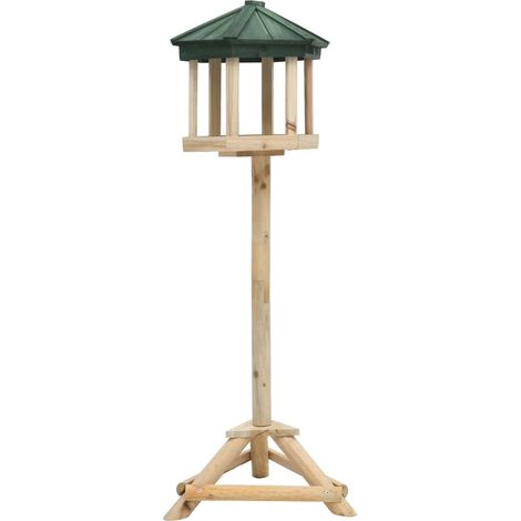 Vogelfutterhaus mit Ständer Tanne Massivholz 33x110 cm