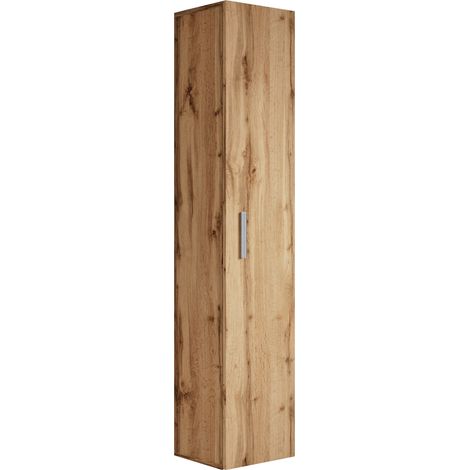 Badezimmerschrank Pluto 30 x 30 x 150cm - Eiche - hoher Hängesch (1/3)