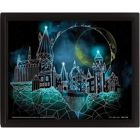 PYRAMID CADRE 3D LENTICULAIRE HARRY POTTER GEOMETRIC HOGWARTS