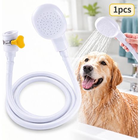 1 Pièce, de Pommeau de Douche Portable avec Tuyau de 1,3 m et Pince pour Robinet, pour Cuisine, Salle de Bain, Animaux (1/5)
