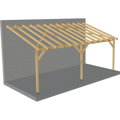 Toit de terrasse 6x3 – Tuilable pente 30% – Bois massif pour couverture tuile – Installation facile en 3h à 3 personnes – Jardinatoire (1/5)