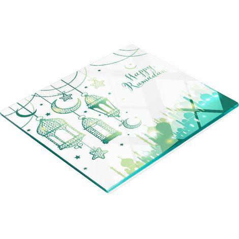 Tablero de vidrio con impresi贸n decorativa de Feliz Ramad谩n 60x52 cm