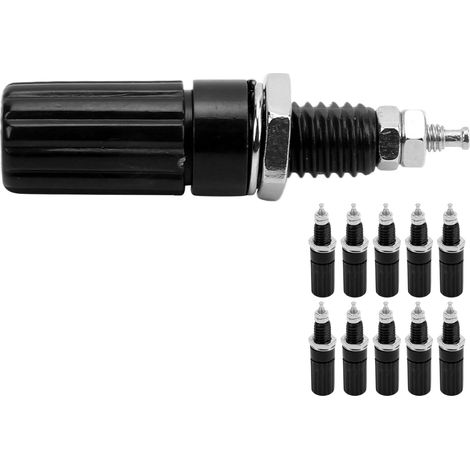 Connecteur Banane M3 4mm Lot de 10 Prises à Vis Panneau Noir pour Équipement Électronique Jack (1/5)