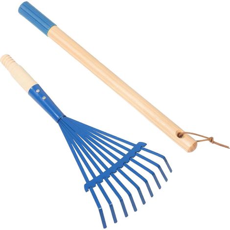 Râteau détachable bleu pour tout-petits, fonctionnel et adapté aux enfants (1 pièce) (1/5)