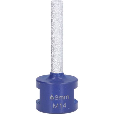 Fraise diamantée à doigt pour brasage sous vide, filetage M14, pour porcelaine et céramique dure, 8 mm (1/5)