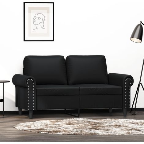 2-Sitzer-Sofa Schwarz 120 cm Kunstleder vidaXL805327 (1/5)