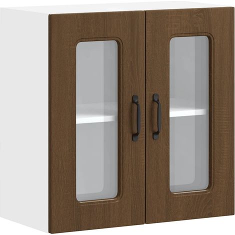 Mueble de pared de cocina de diseño moderno con almacenamiento optimizado 60 x 31 x 60 cm madera de ingeniería marrón 020050049 (1/5)