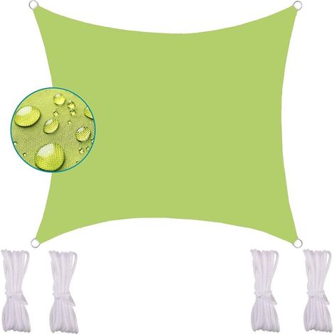 Quadratisches Sonnensegel, wasserdichtes Schattierungsgewebe, UV-Schutz und wasserabweisendes Material, Sonnensegel für Terrasse/Garten, 2 x 2 m (1/5)