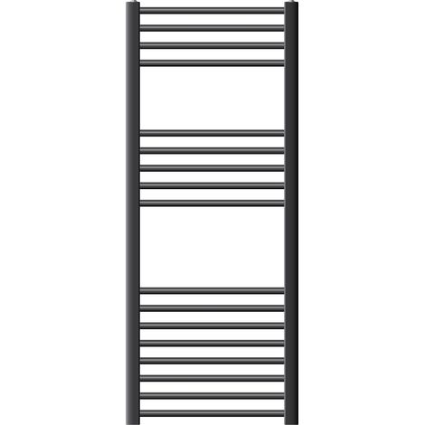 ECD Germany Sèche-Serviettes Design Sahara - 500 x 1200 mm - Anthracite - Connexion Latéral - Forme Droit - avec Kit Montage Mural - Radiateur Sèche Serviette pour Salle de Bain (1/5)