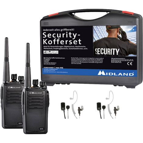 Midland G15 Pro NC PMR 2er Security-Koffer inkl. MA 31-M C1127.S2 PMR-Funkgerät 2er Set (1/5)