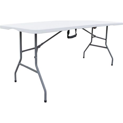 Tavolo Catering Rettangolare Pieghevole 180x70x74 cm Becker Bianco (1/2)