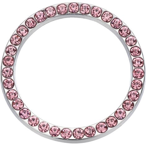 3 pegatinas brillantes de cristal rosa con diamantes de imitación para decorar el coche