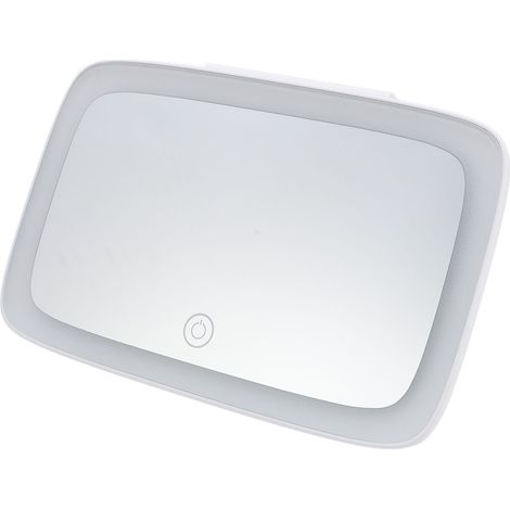 Miroir de courtoisie avec éclairage LED intégré au pare-soleil de voiture, rechargeable, avec 3 températures de couleur réglables. (1/5)