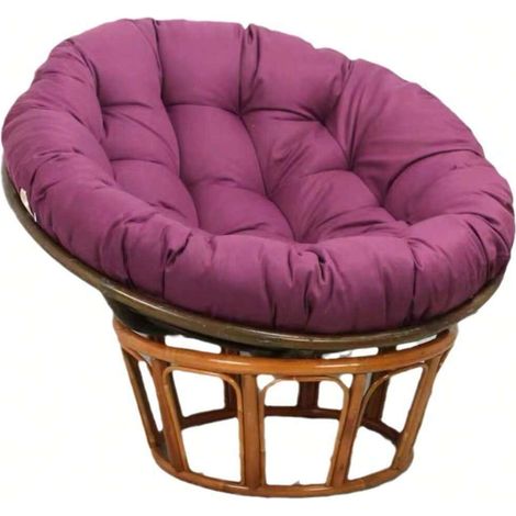 Coussins ronds capitonnés, épais et de couleur unie, pour chaises, sols et sièges de jardin(Violet,60X60 cm) (1/3)