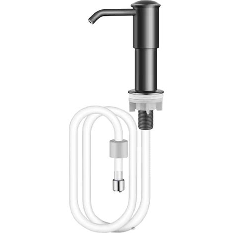 LYERCW - Pompe à liquide vaisselle pour évier avec distributeur de savon intégré et kit de tuyau d'extension de 101,6 cm (40 po). (1/3)