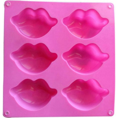 Silikon-Bastelform für Seifenformen, kreative, niedliche Lippenformen, handgefertigte Kuchen aus Harz (1/5)
