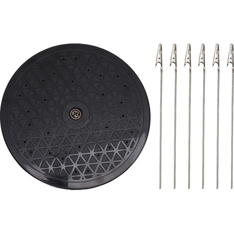 Plateau tournant de pulvérisation de peinture, diamètre de 7.5 pouces, Rotation à 360 degrés, Base de support de peinture avec 6 bâtons à clips pour la modélisation (1/5)