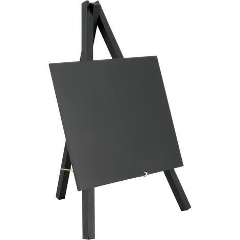 Mini Tripod Ardoise de Table- Bois avec Finition Noir laqué - 24x15cm (1/5)