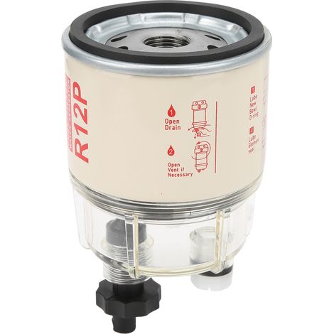 Élément filtrant séparateur huile-eau + coupelle R12P adapté aux petits moteurs diesel de moteurs hors-bord de yachts (1/5)