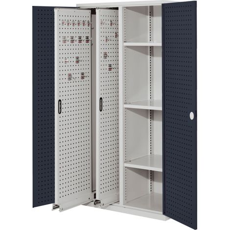 Kappes ®RasterPlan Vertikalschränke 1950x1000x600mm Modell 80 Lochplattentüren anthrazitgrau