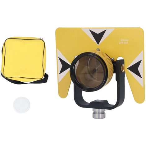 Prisme d'arpentage équipement d'arpentage en verre optique jaune avec sac de rangement pour SOKKIA 5/8in X 11 femelle (1/5)