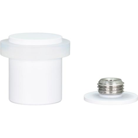 Butée de porte Acier inoxydable 24 x 30 mm Base filetée vissée Laqué blanc Comprend vis cheville de serrage Mod. I-199/24X30-BCBBL (1/3)