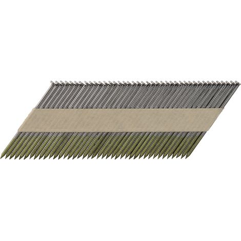 2000 Clous 34° tête D crantés en bandes collées pour cloueurs pneumatiques et à gaz 3,1X76mm MAKITA P-77132