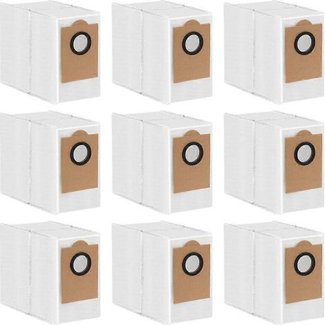 Lot de 9 sacs à poussière de rechange pour aspirateur robot Lefant M3 (accessoires inclus) - Sacs non tissés (1/5)