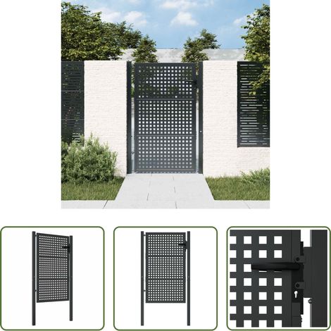 Stahl - Gartentor Anthrazit 100x125 cm Stahl (1/5)