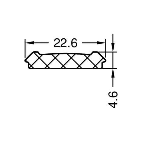 GUTMANN Nutabdeckdichtung 780082, EPDM (1/2)