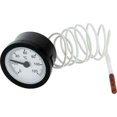 Thermomètre à Cadran Jauge de Température Capillaire avec Capteur 1 m 0-120°C pour Mesurer l'Eau Liquide (1/5)