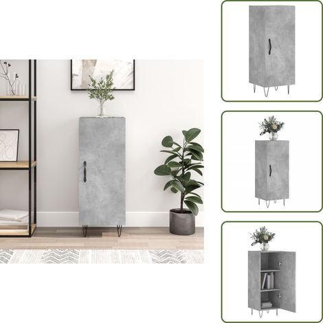 Sideboard Betongrau 34,5x34x90 cm Holzwerkstoff - Schreibtisch - Wohnzimmermöbel - Sideboard - Regal - Beton Grau (1/5)