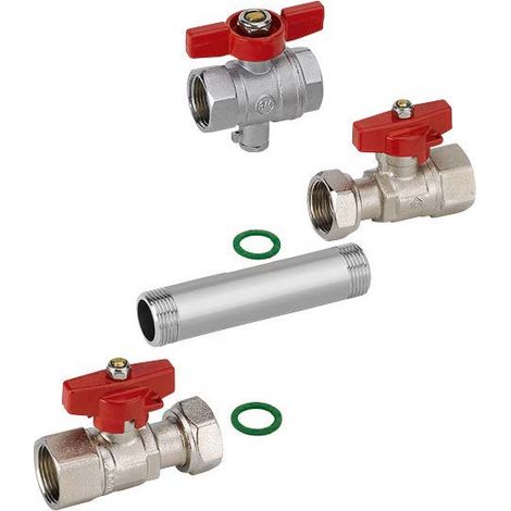 Kit d'installation pour compteur de chaleur – Mesure directe 3/4" 130 mm appareils à eau