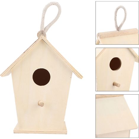Hölzerner Nistkasten für Vögel, hängendes Vogelhaus für den Außenbereich, Haustierbedarf für Wellensittiche (1/5)