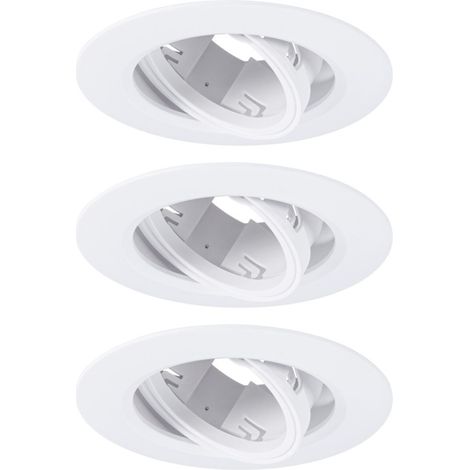 Paulmann LED Einbauleuchte 3er-Set weiß schwenkbar Ø 9 cm Deckenlampen (1/3)