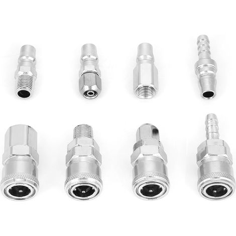 Ensemble de 8 raccords rapides 3/8" pour tuyaux d'air comprimé (1/5)