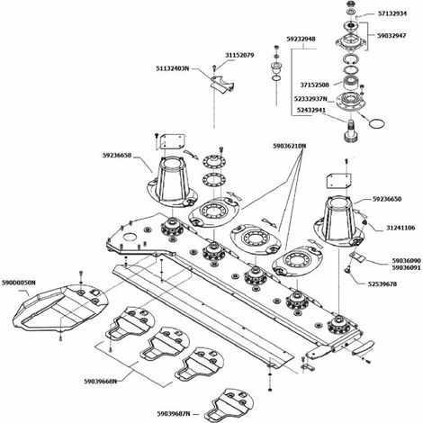 Protezione scatola ingranaggi originale Bcs 51132403N