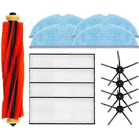 Accessoires pour aspirateur robot Roborock S7 : brosse principale, lingettes de nettoyage, filtre HEPA, pièce de rechange. (1/2)