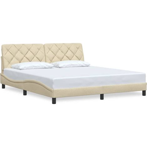 Maison Exclusive - Giroletto senza Materasso Crema 180x200 cm in Tessuto (1/5)