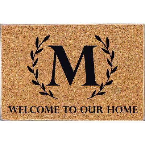 Tapis D'Entrée En Coco - 40 x 60 cm - Antidérapant - Pour Porte D'Entrée Intérieure Ou Extérieure - 1 Pièce (1/4)