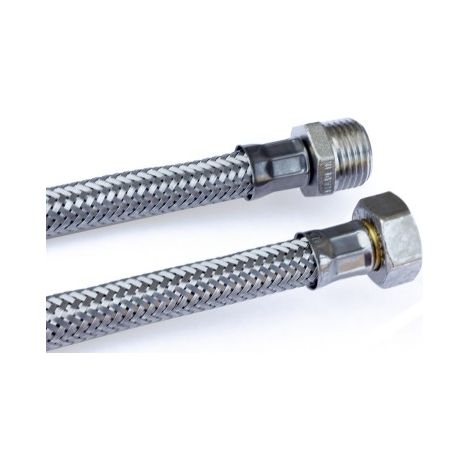 Attacchino flessibile maschio - femmina M 3/8" - F 1/2" - 40 cm.
