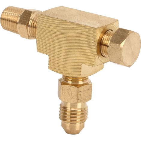 Té de raccordement 1/8" NPT BSP 4AN en laiton, joint étanche idéal pour sonde de pression d'huile de turbo (1/5)