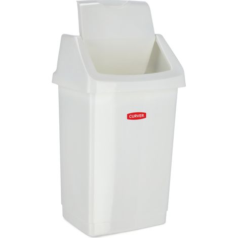 Curver Click It Mülleimer mit Schwingdeckel 50 L weiss